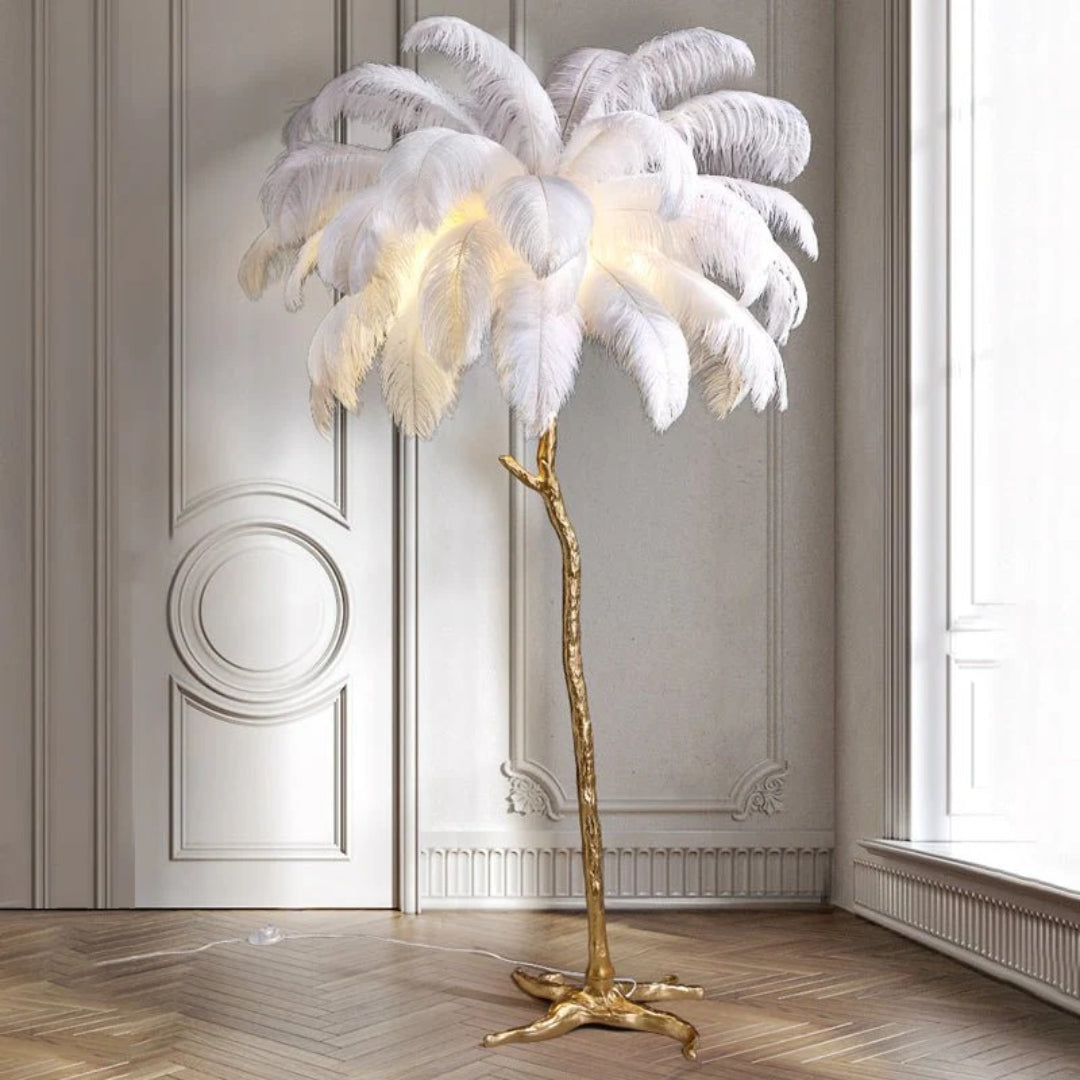 Moderne Vloerlamp met Veren