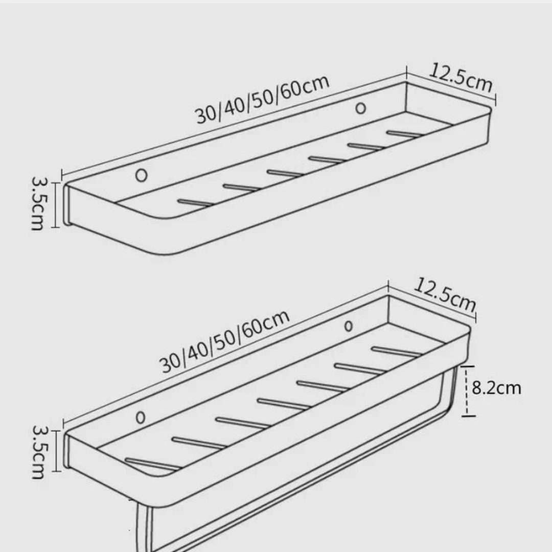 Minimalistische metalen wandplank