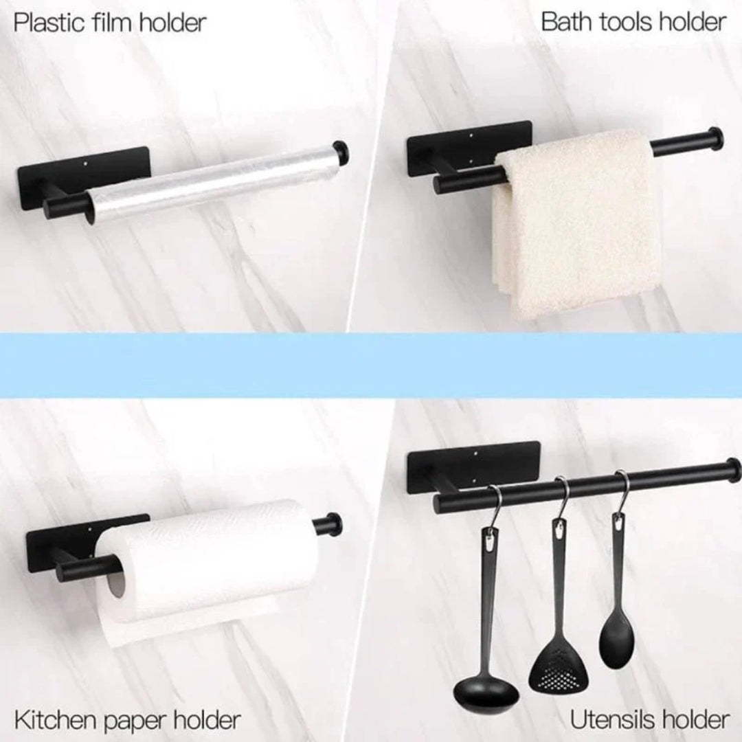Minimalistische metalen keukenrolhouder