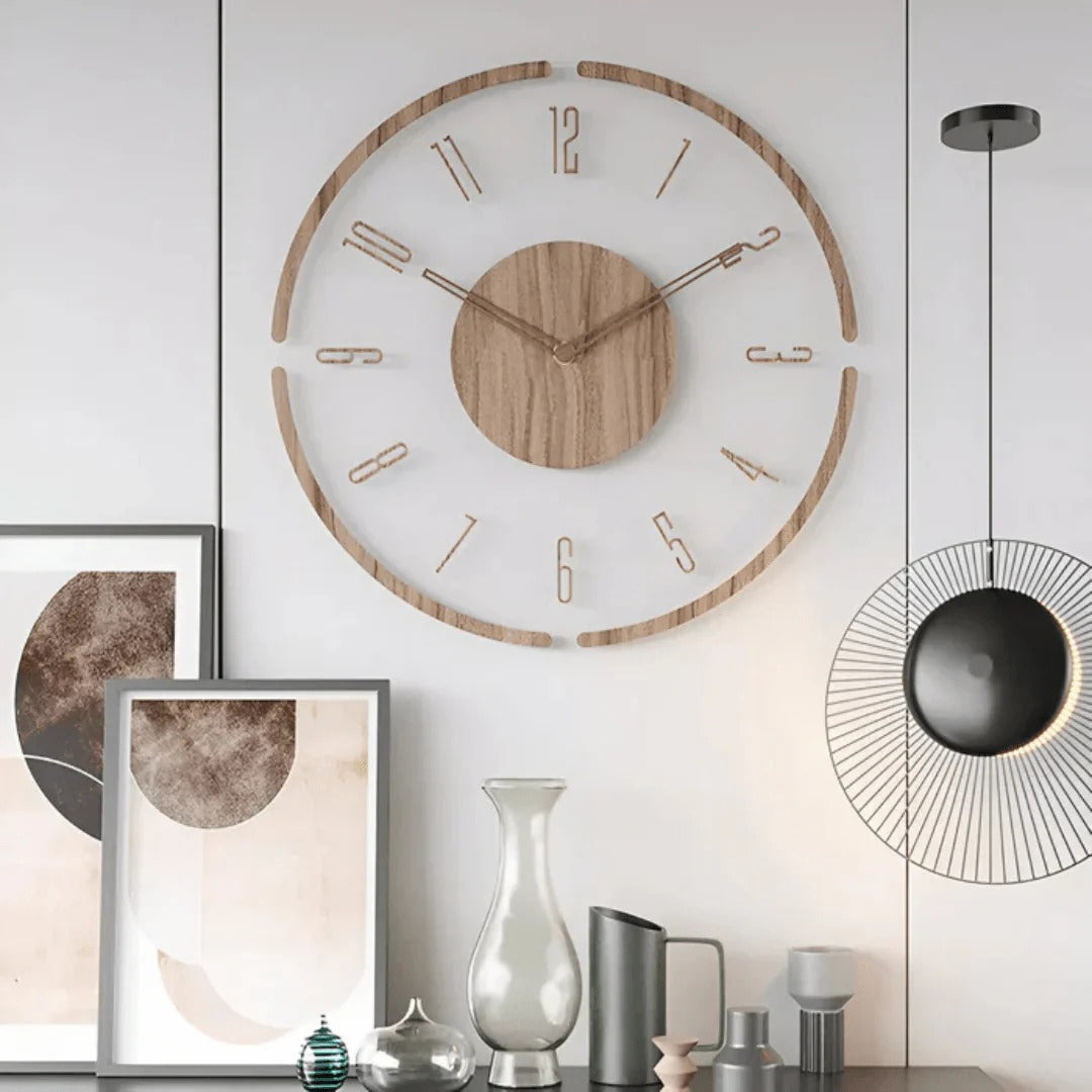 Moderne acryl houten wandklok