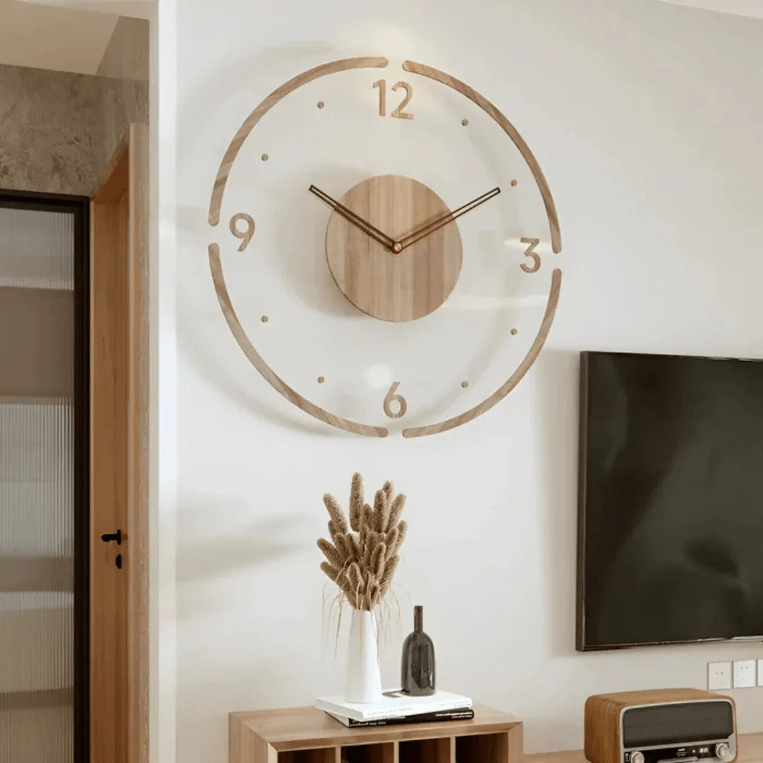 Moderne acryl houten wandklok