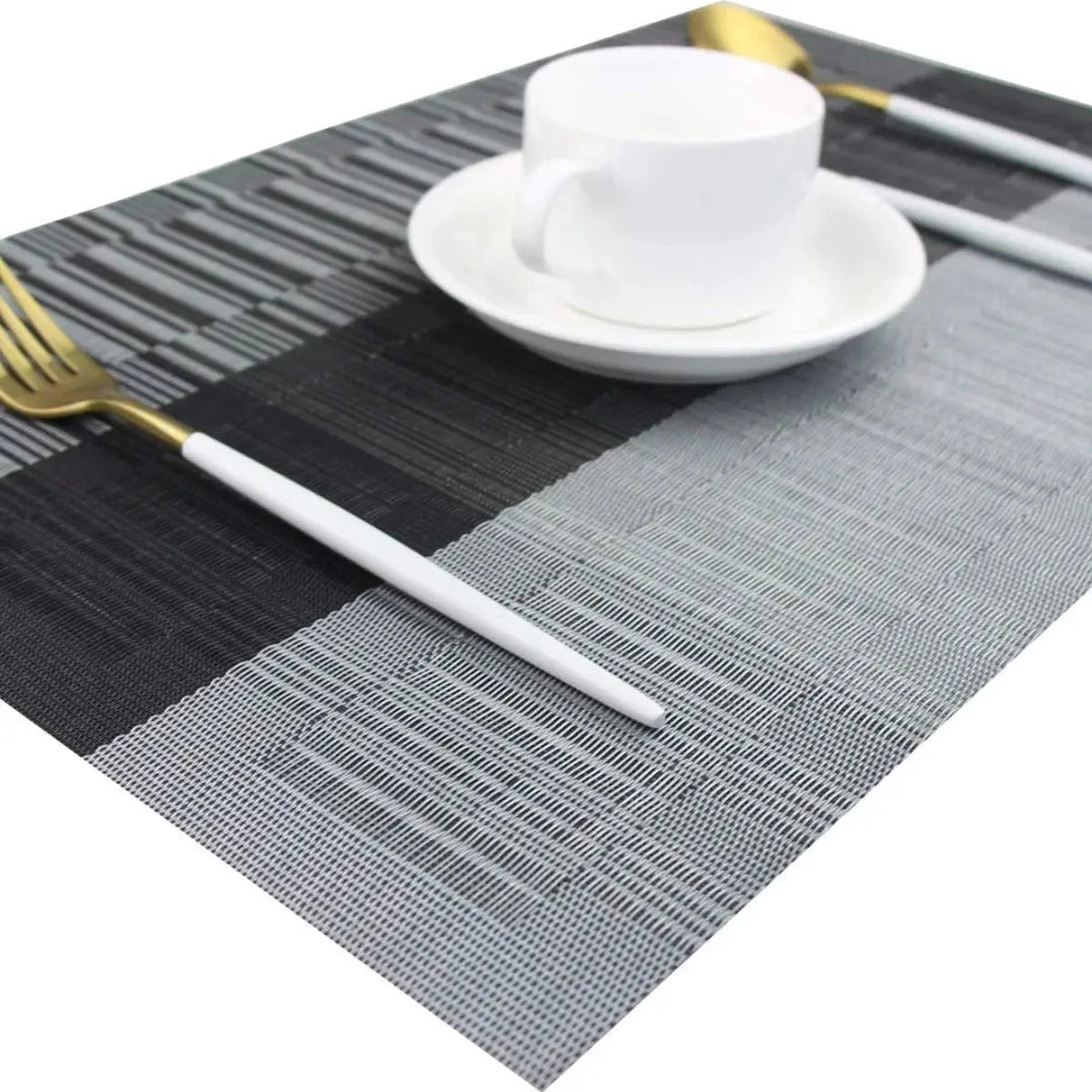 Geweven getextureerde tafelplacemat set
