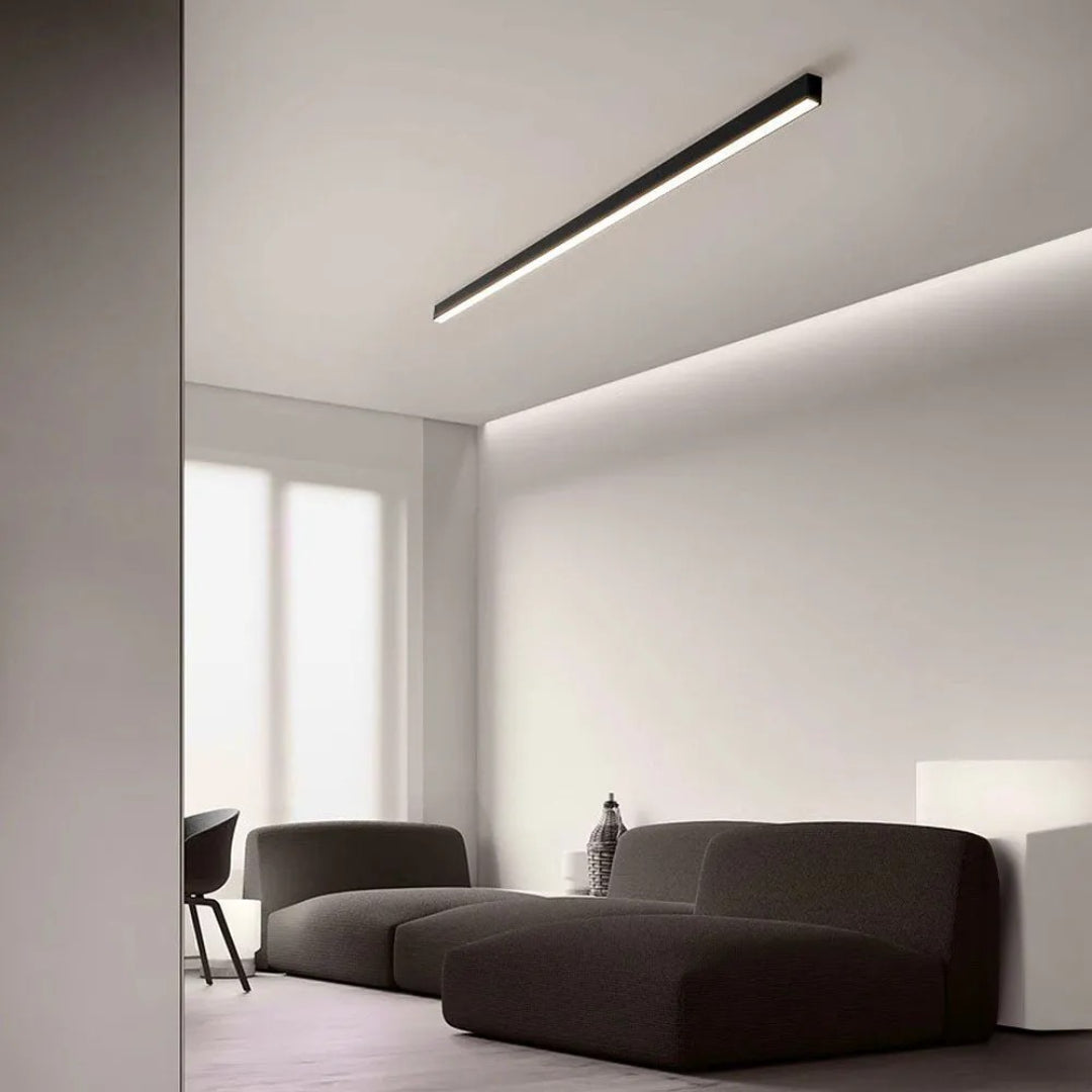 Minimalistische Lineaire Metalen Plafondlamp
