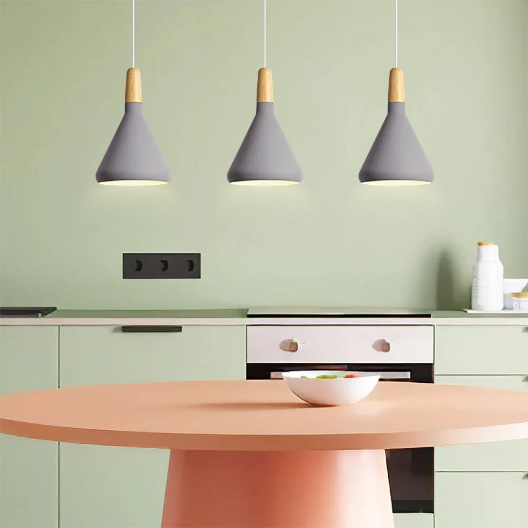 Scandinavische Houten Hanglamp
