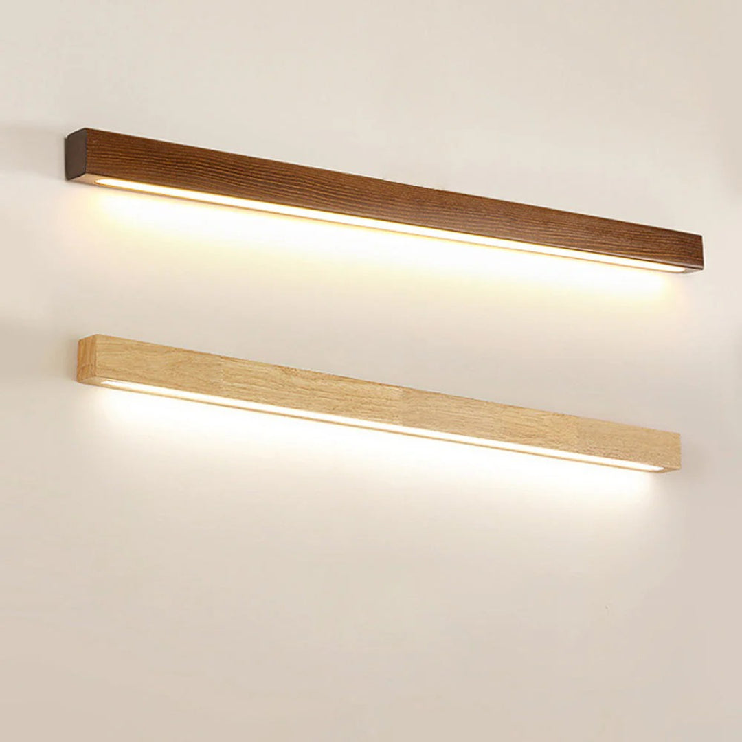 Minimalistische Houten Lineaire Wandlamp