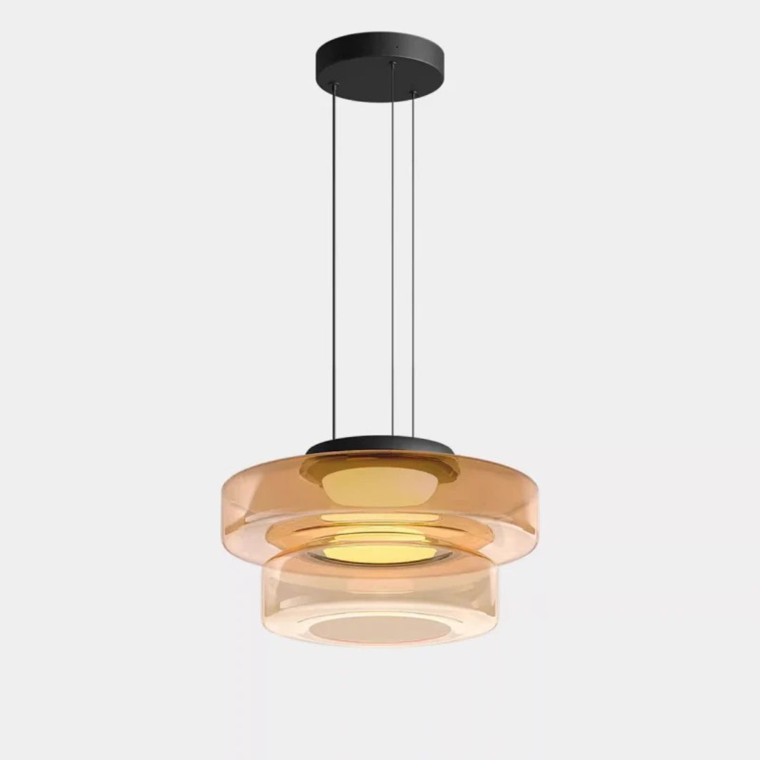 Gelaagde glazen LED hanglamp