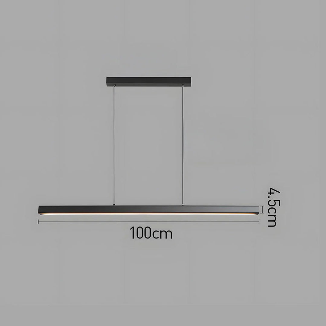 Lineaire LED metalen hanglamp