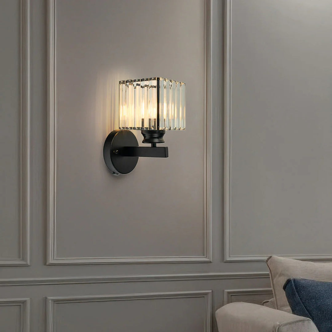 Industriële Glazen Wandlamp