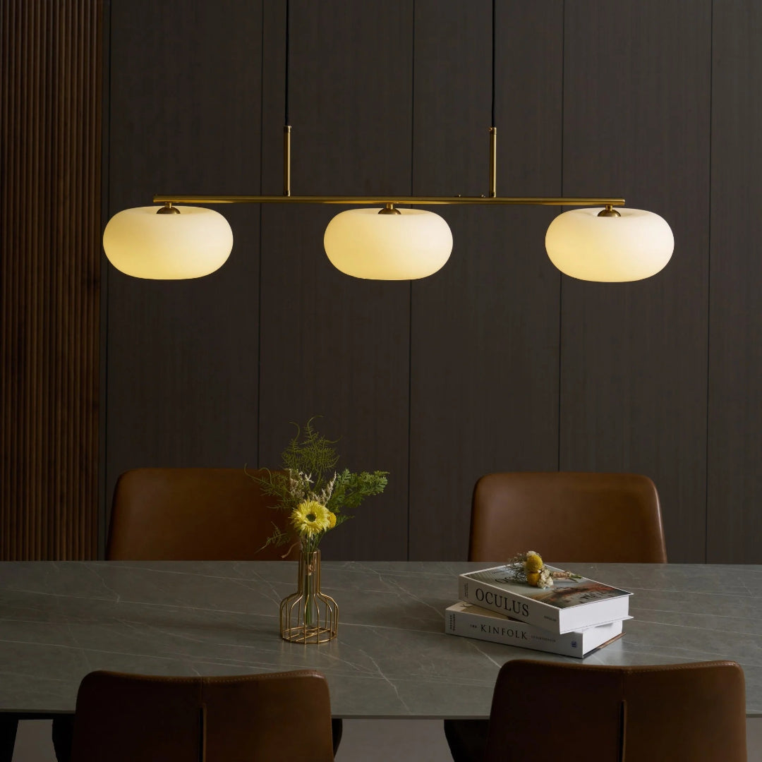 Lineaire Glazen Drievoudige Hanglamp
