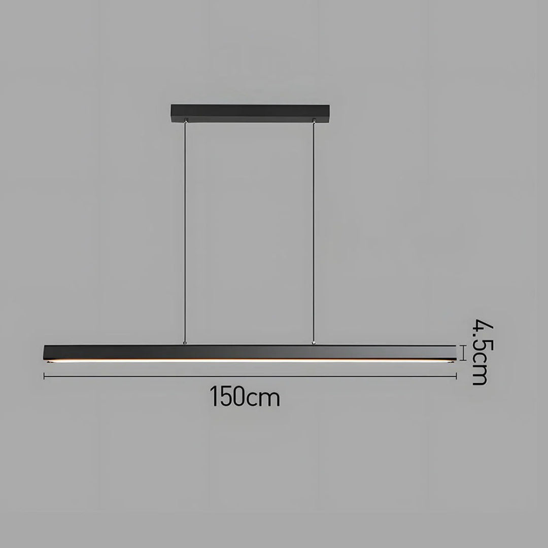 Lineaire LED metalen hanglamp