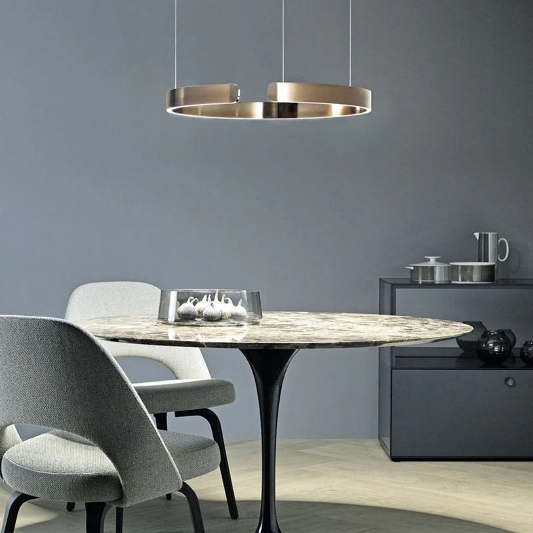 Cirkelvormige LED metalen hanglamp