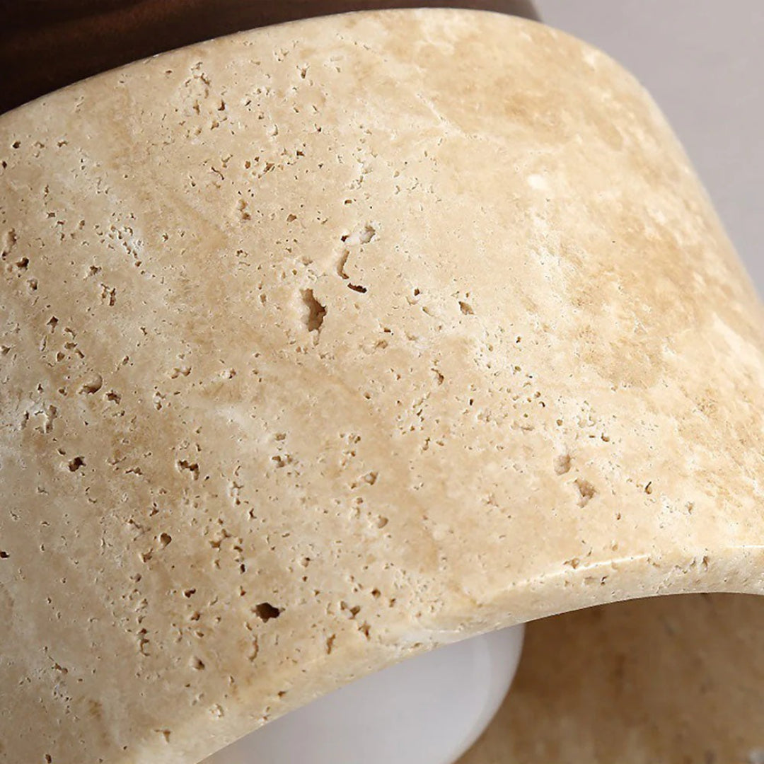 Stenen houten cilinder plafondlamp