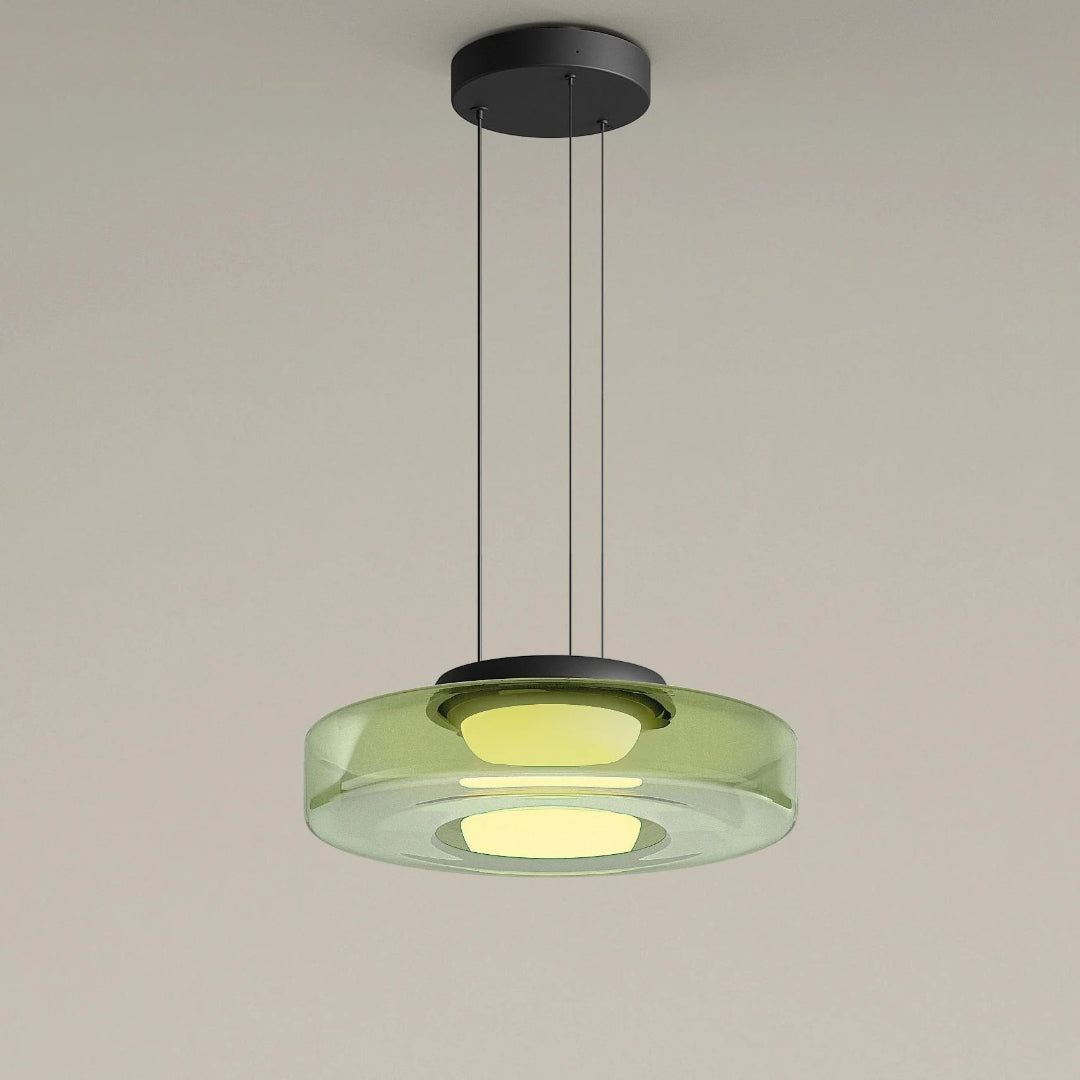 Gelaagde glazen LED hanglamp