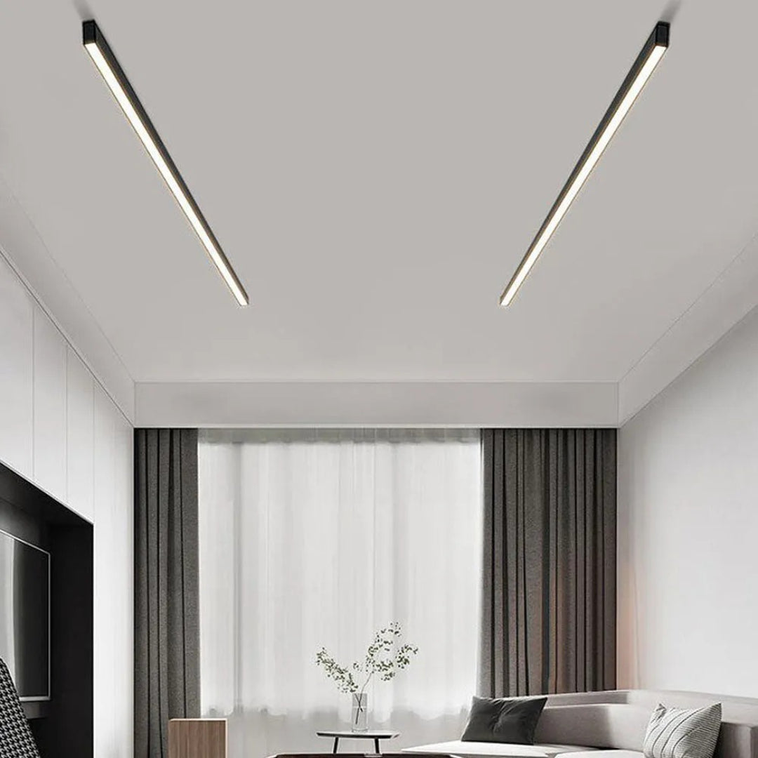 Minimalistische Lineaire Metalen Plafondlamp