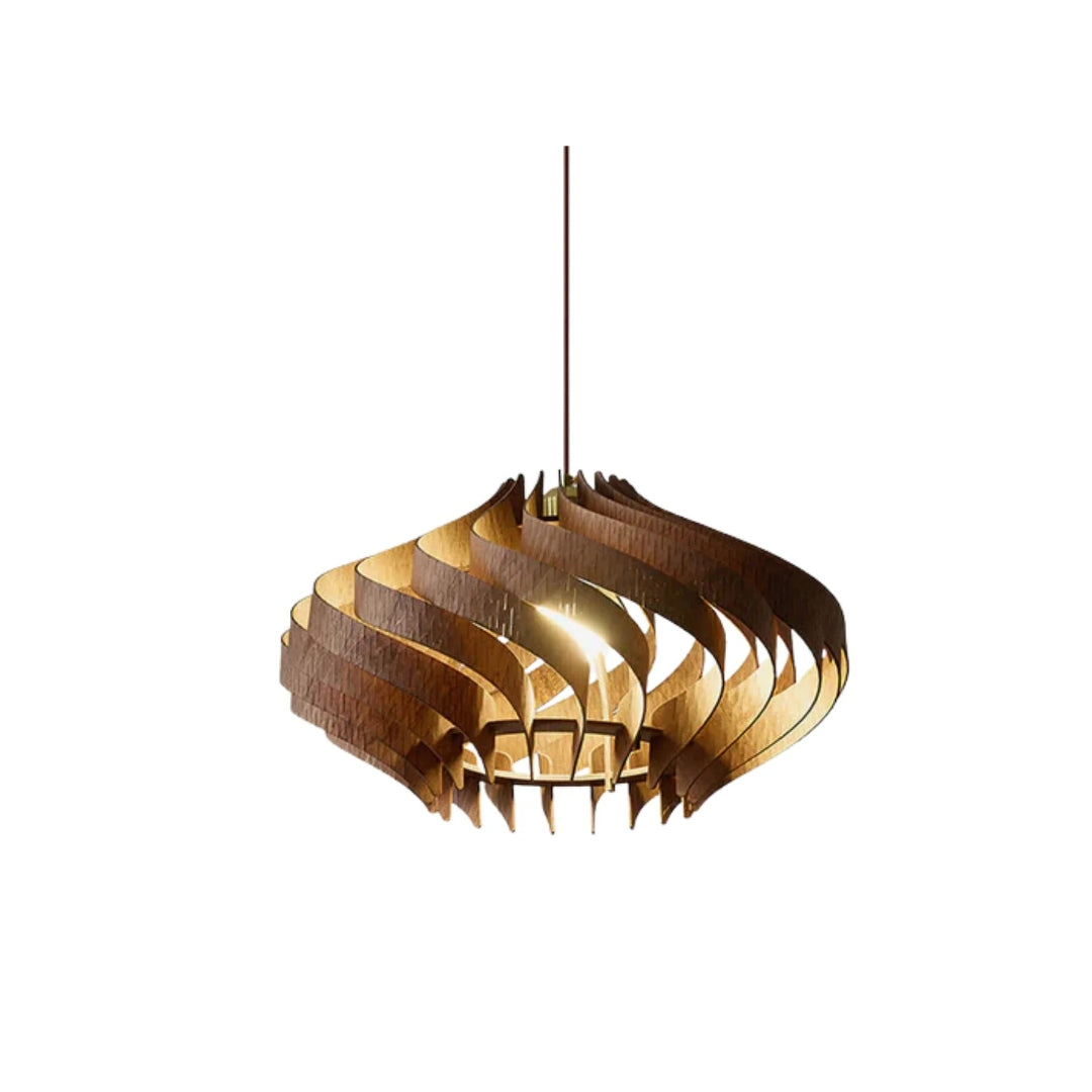 Japandi Houten Hanglamp