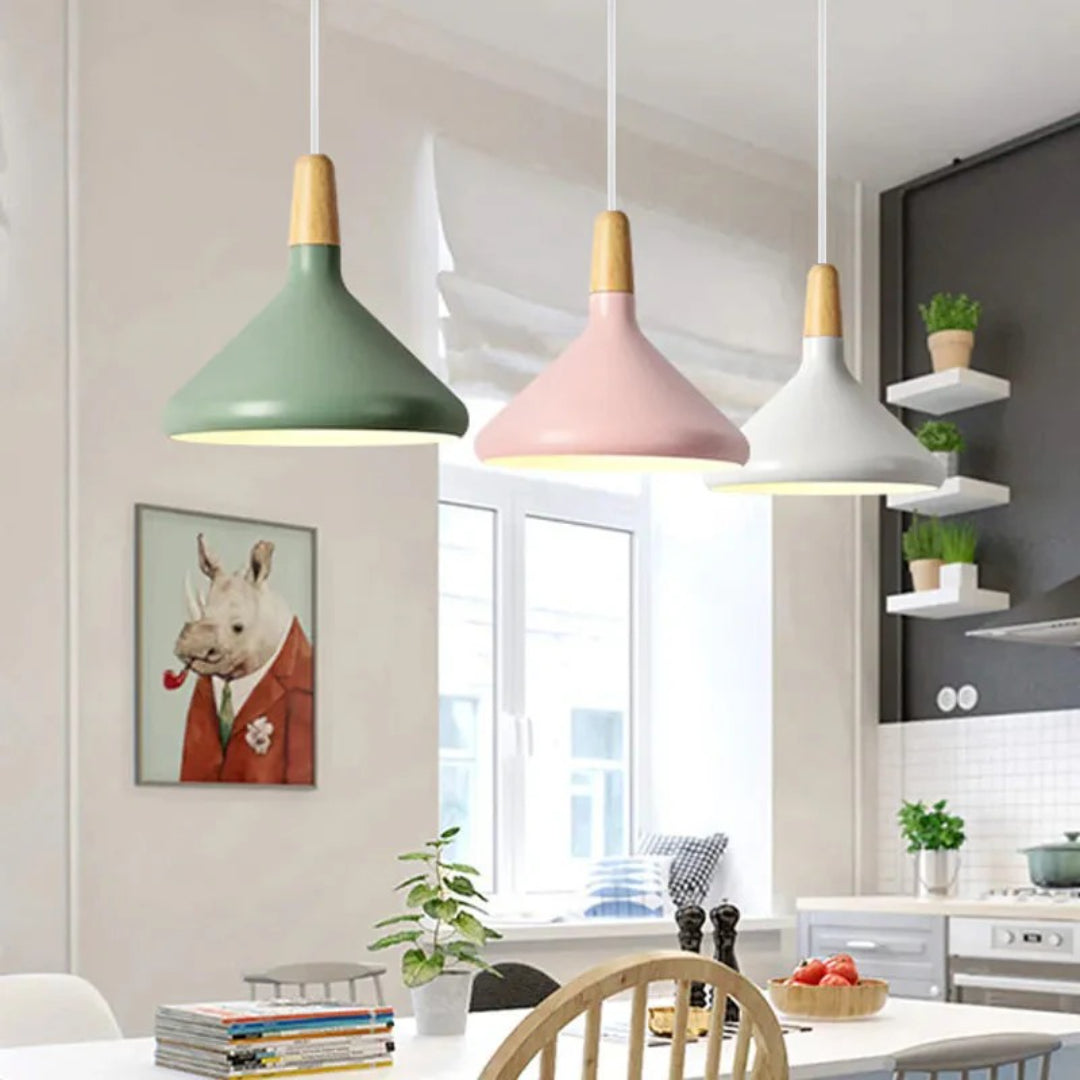 Scandinavische Houten Hanglamp