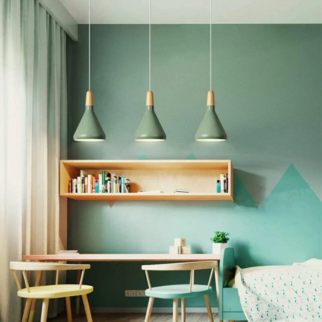 Scandinavische Houten Hanglamp