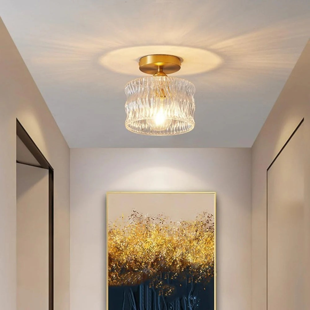 Vintage Golvende Glazen Plafondlamp