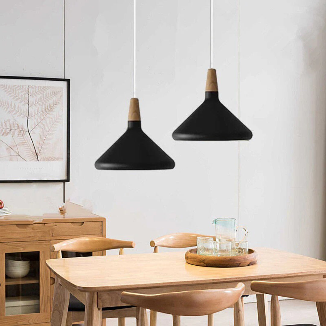 Scandinavische Houten Hanglamp