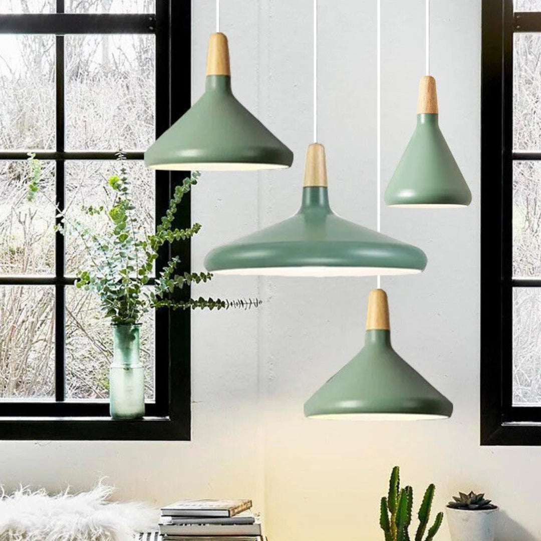 Scandinavische Houten Hanglamp