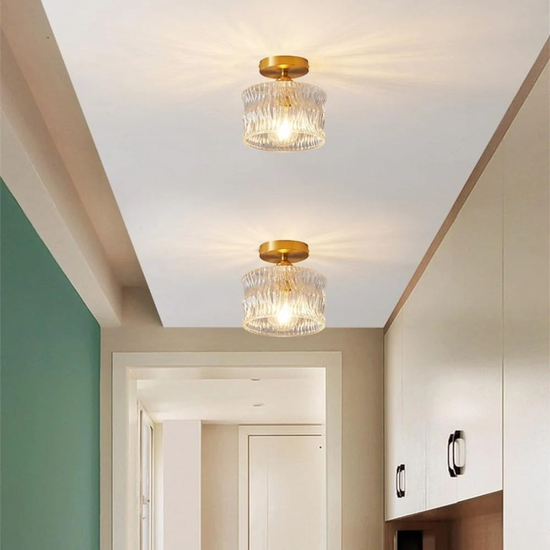 Vintage Golvende Glazen Plafondlamp