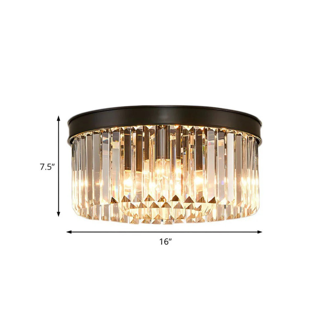 Kristallen ijzeren ronde plafondlamp