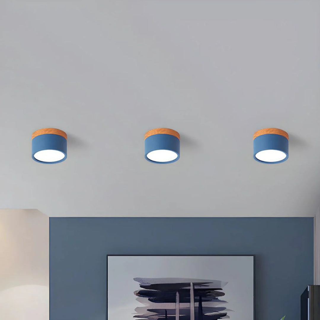 Nordische houten plafondlamp