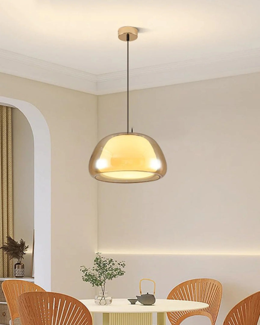 Minimalistische glazen hanglamp