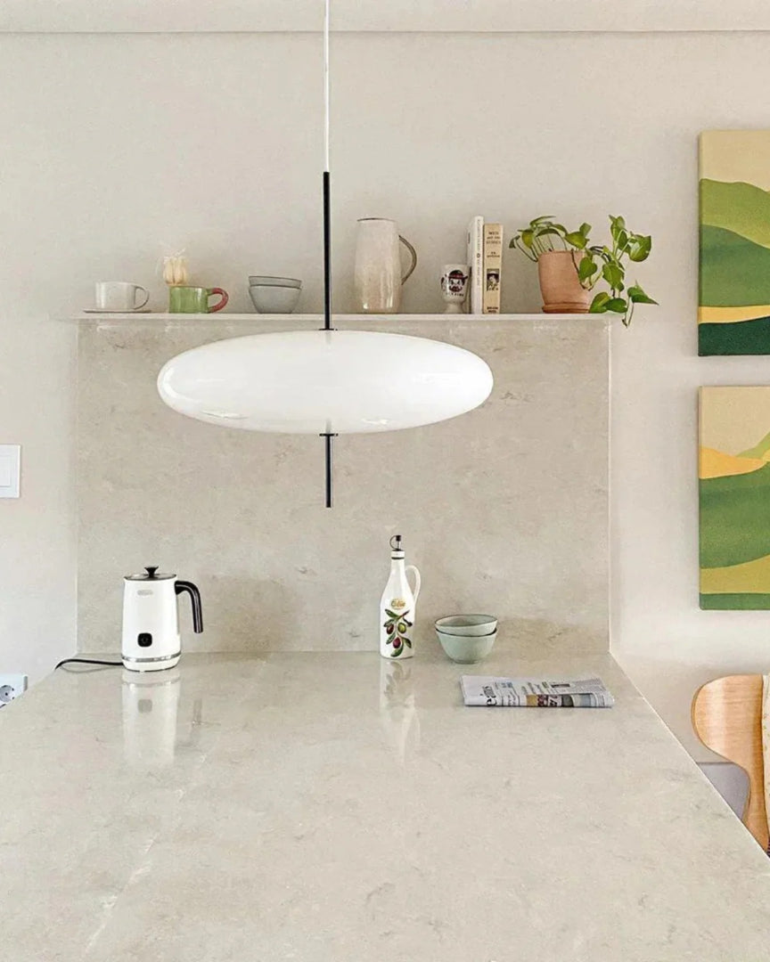 Minimalistische glazen hanglamp