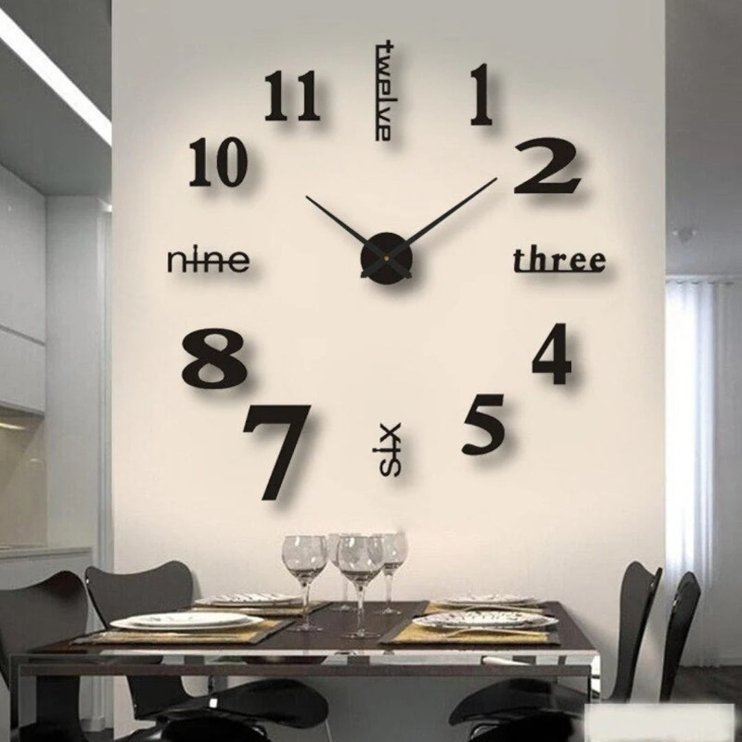 Moderne 3D wandklok