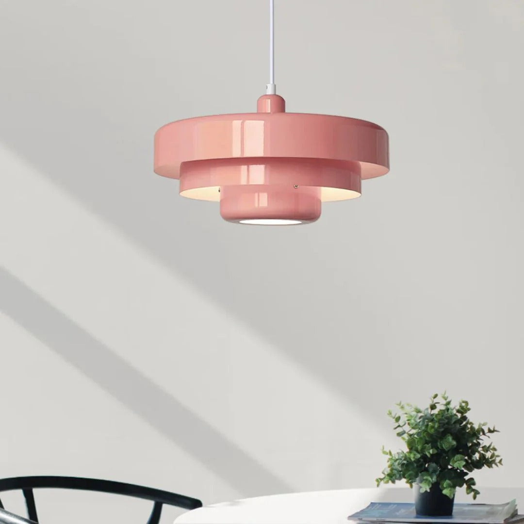Gelaagde metalen hanglamp