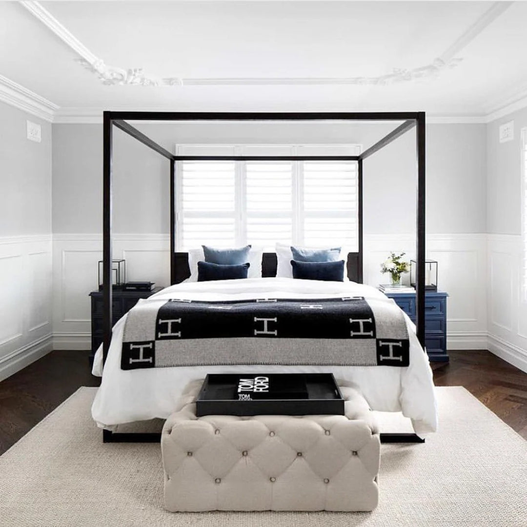 Geometrische luxe stoffen deken