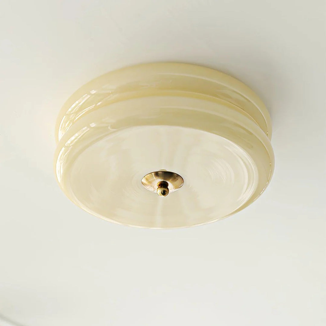 Art deco glazen plafondlamp