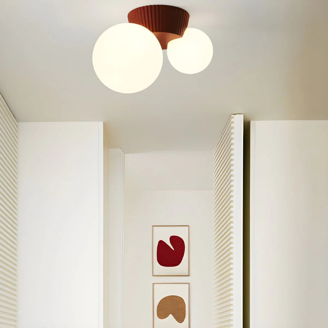 Dubbele bol plafondlamp
