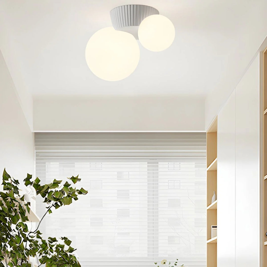 Dubbele bol plafondlamp