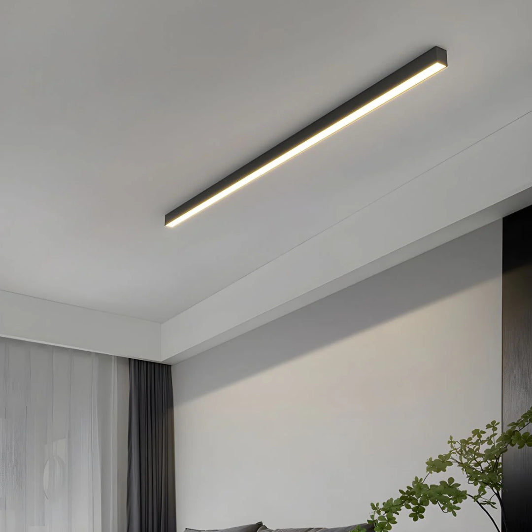 Minimalistische Lineaire Metalen Plafondlamp