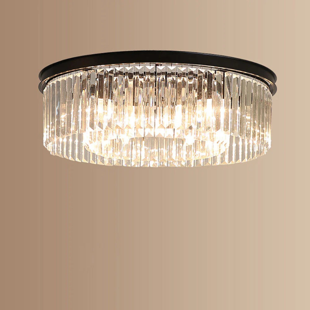 Kristallen ijzeren ronde plafondlamp