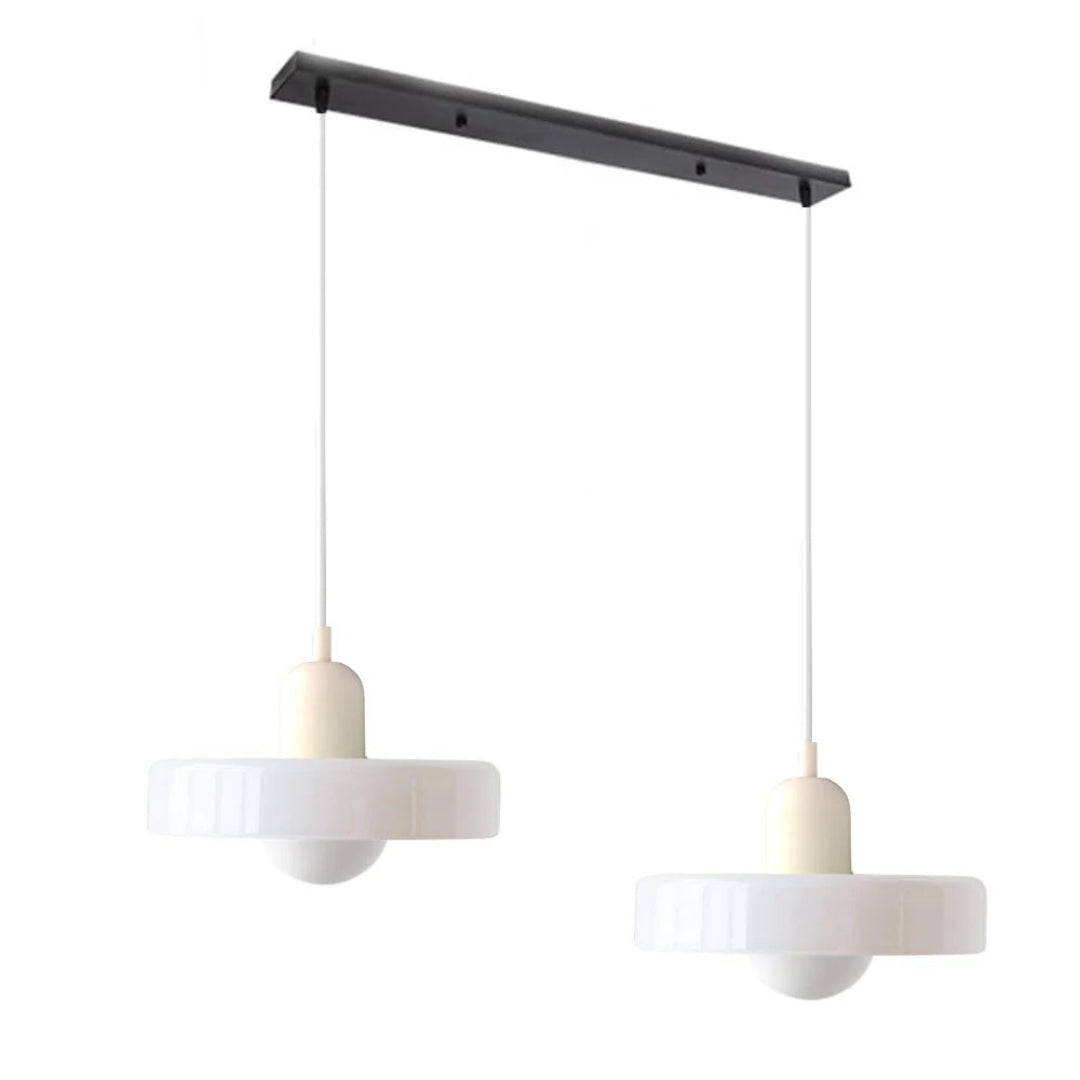 Retro metalen glazen hanglamp