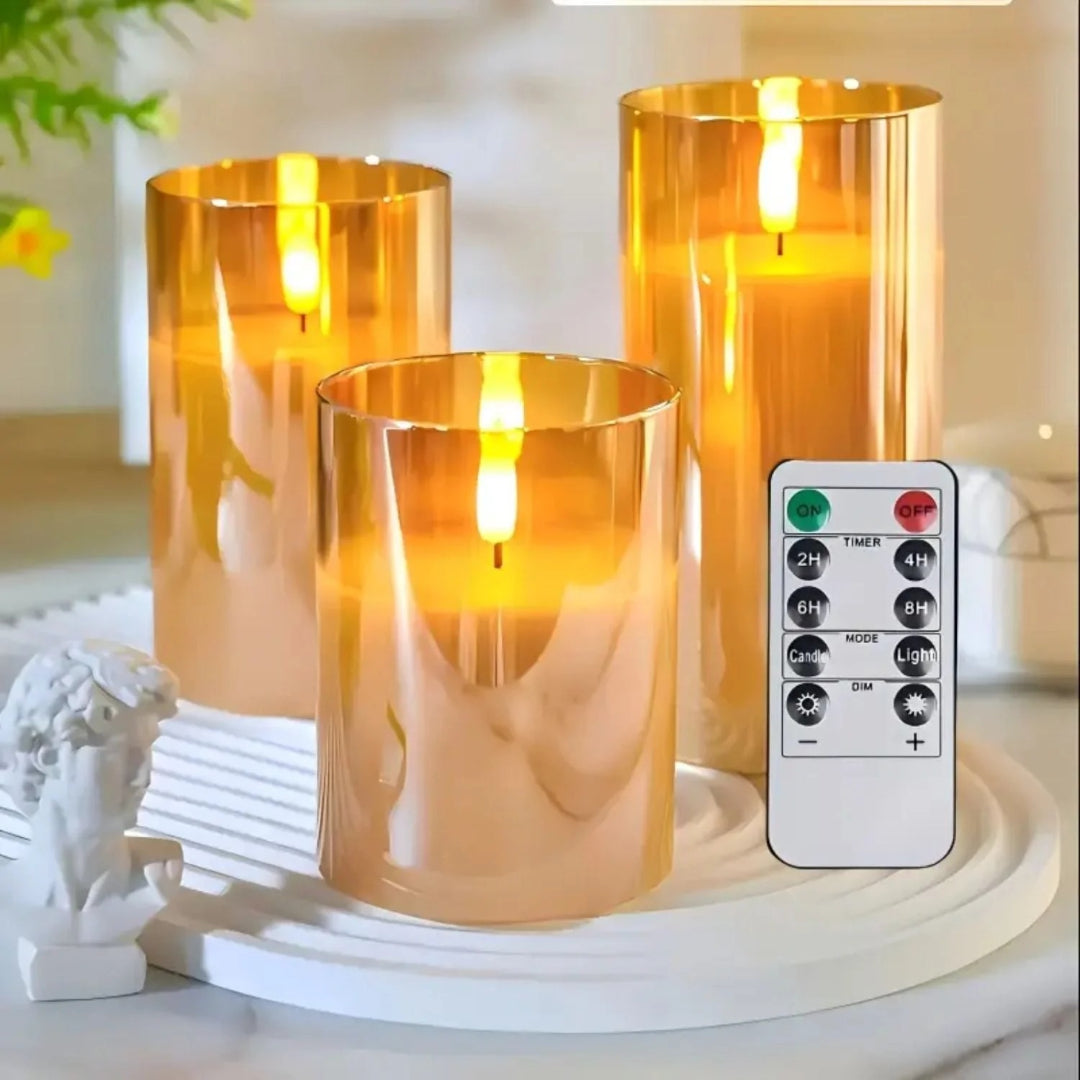 Binnen LED glazen kaarsen