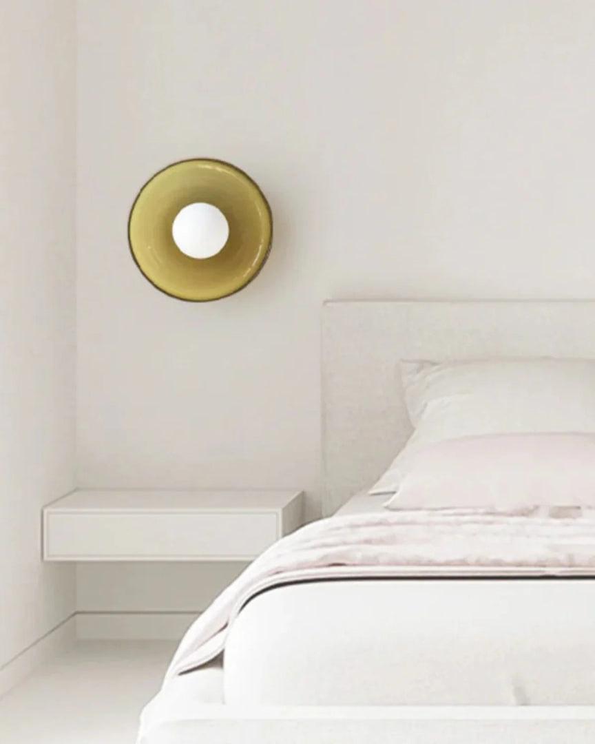 Minimalistische glazen wandlamp