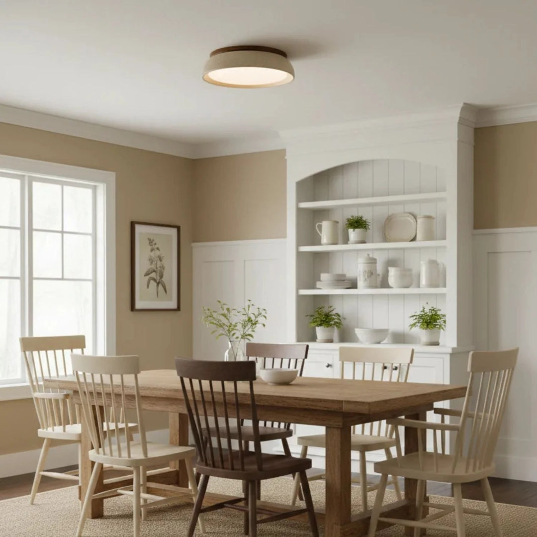 Ronde stenen plafondlamp