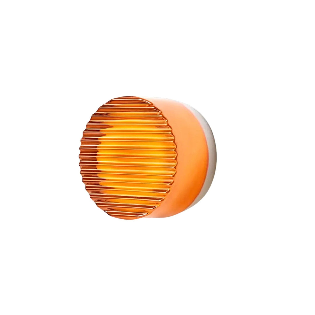 Moderne geribbelde glazen wandlamp