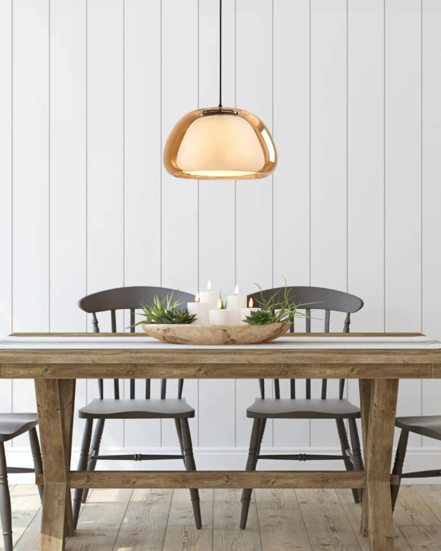 Minimalistische glazen hanglamp