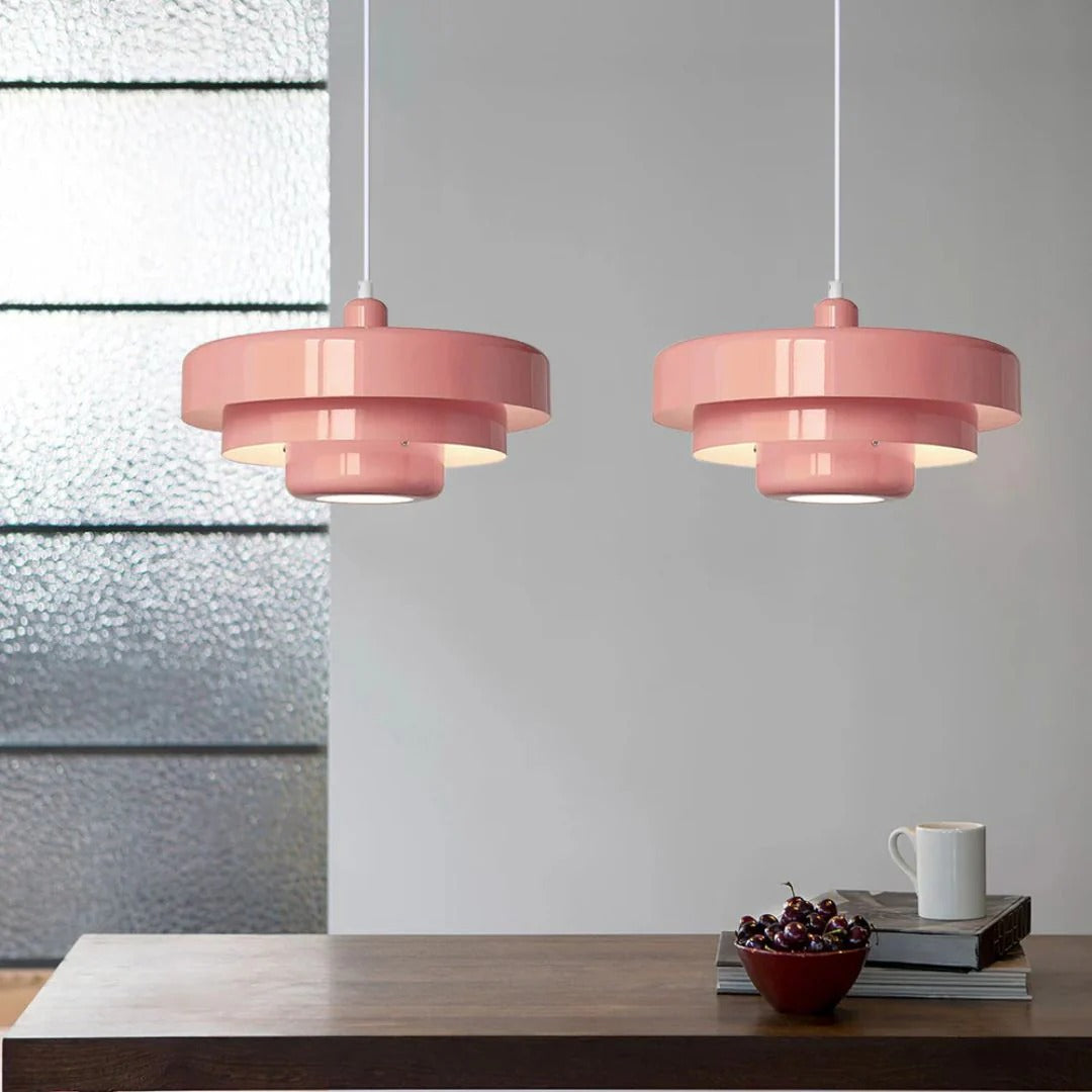 Gelaagde metalen hanglamp