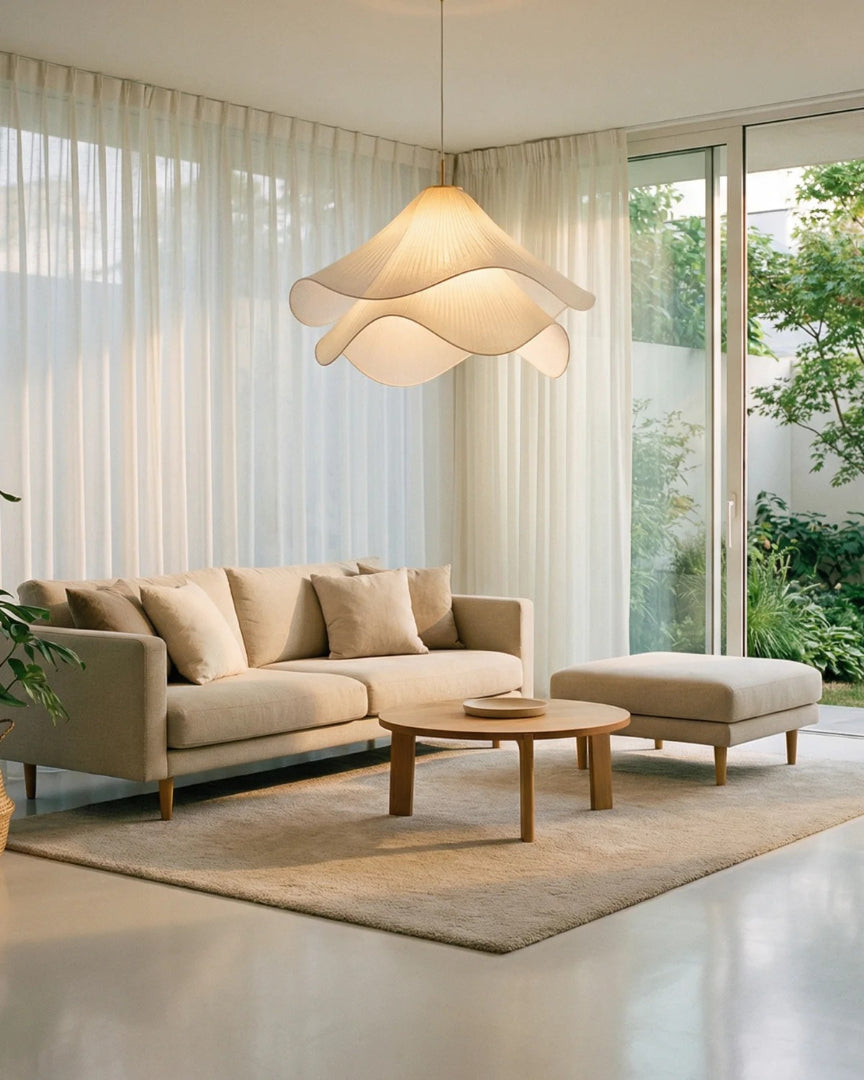Contemporaine stoffen hanglamp
