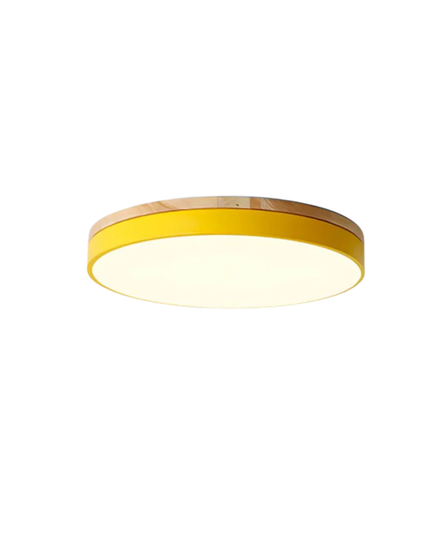 Scandinavische houten LED plafondlamp