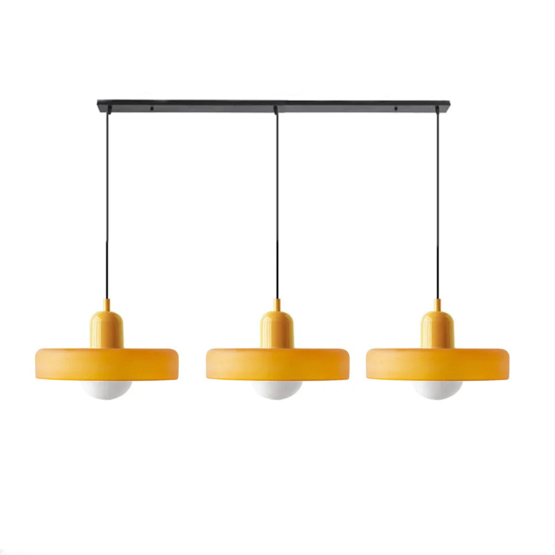Retro glazen drievoudige hanglamp