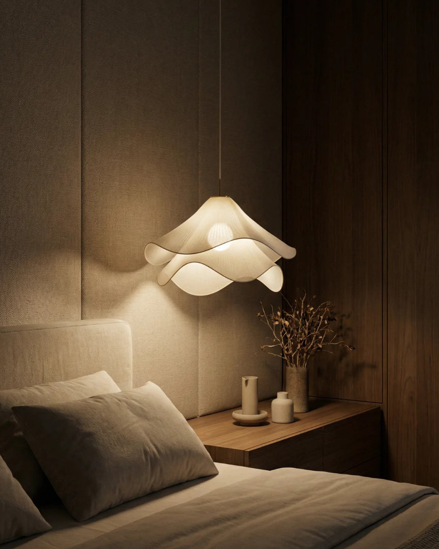 Contemporaine stoffen hanglamp