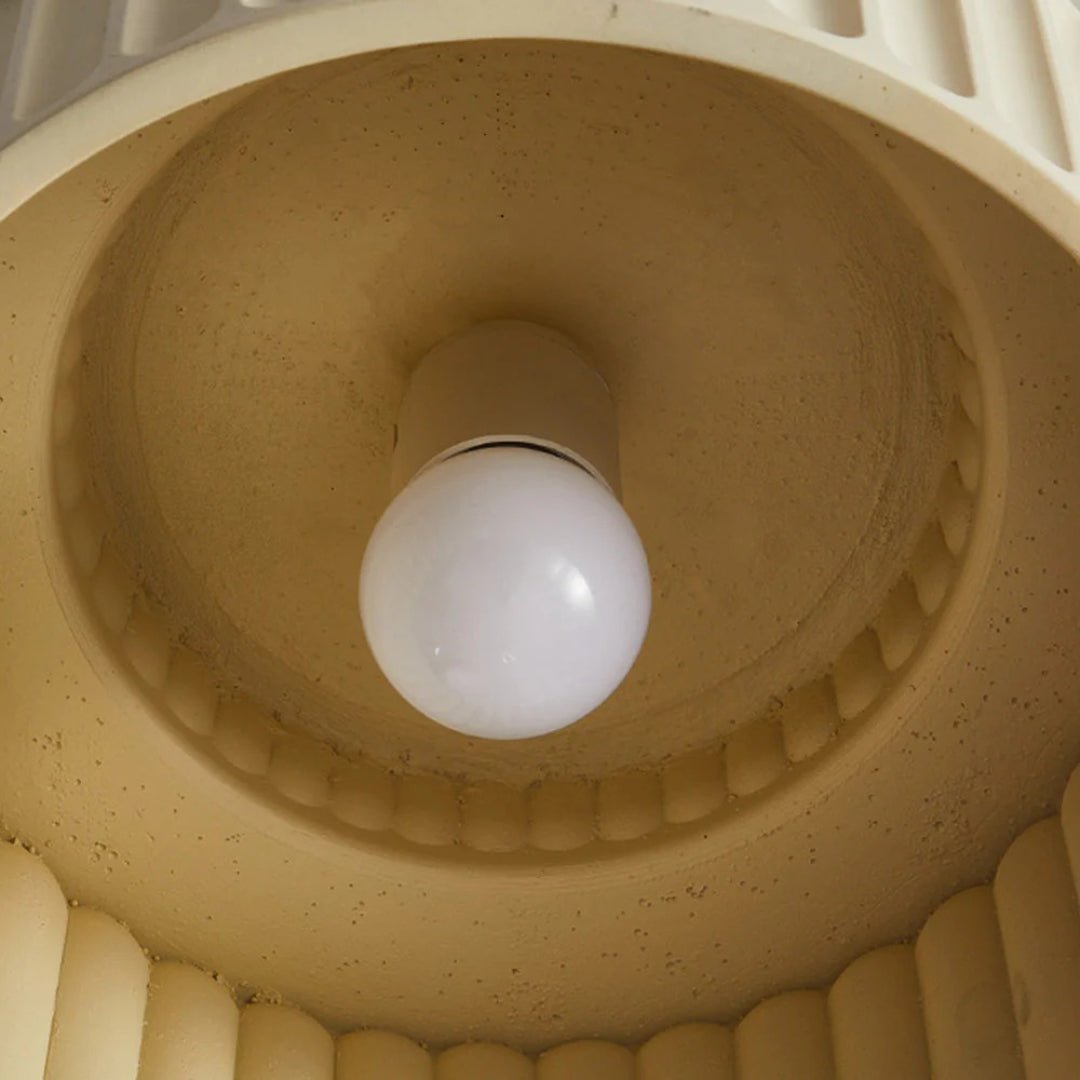 Minimalistische Geribbelde Keramische Plafondlamp