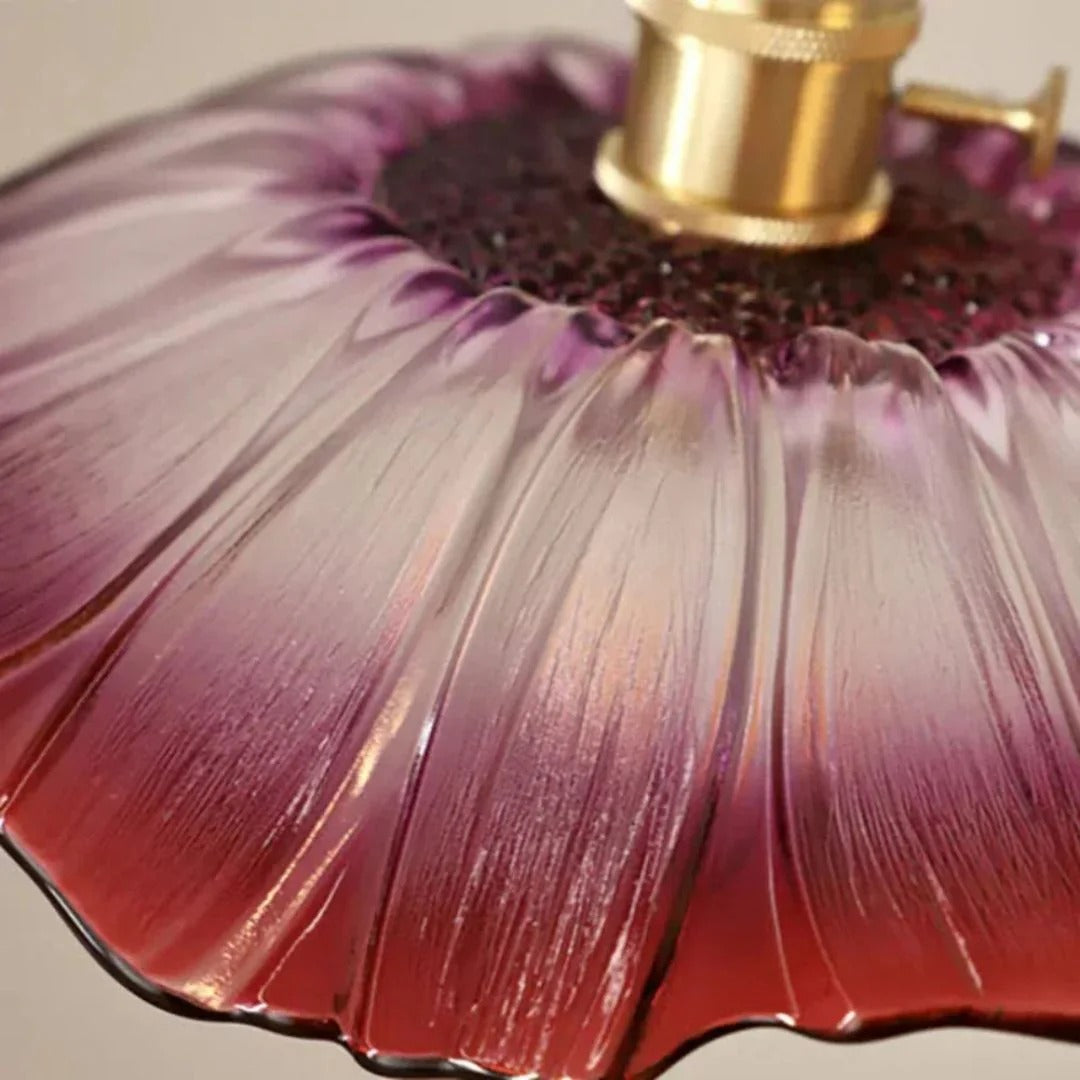 Glazen bloemen hanglamp